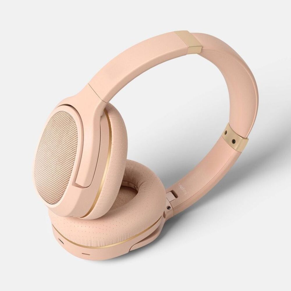 Open Box - Heyday - Banded Active Noise Cancelling Over-Ear Headphones Orange - Picture 3 of 4
